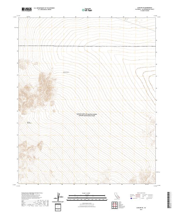 Ludlow SE, CA — USGS 7.5-minute topo (2021)