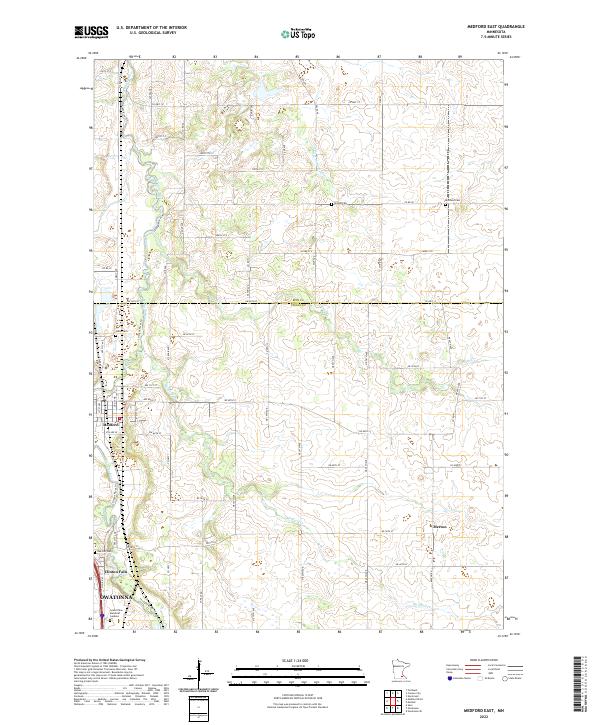 Medford East, MN — USGS 7.5-minute topo (2022)