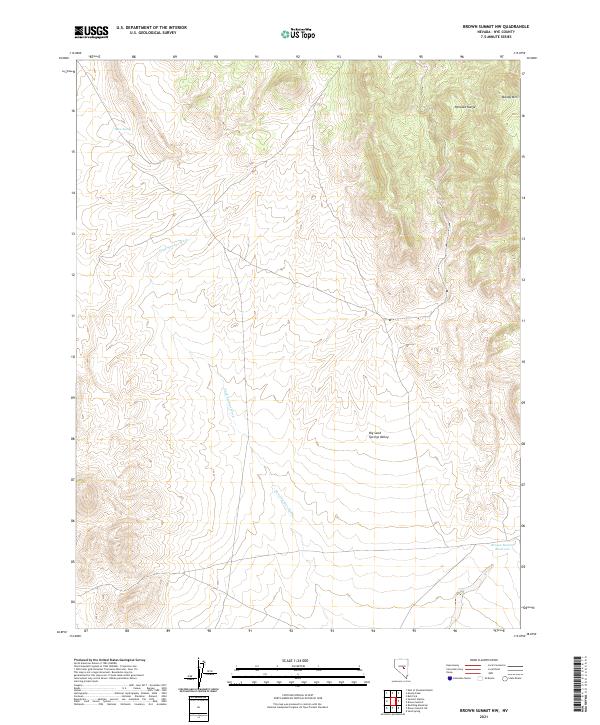 Brown Summit NW, NV — USGS 7.5-minute topo (2021)