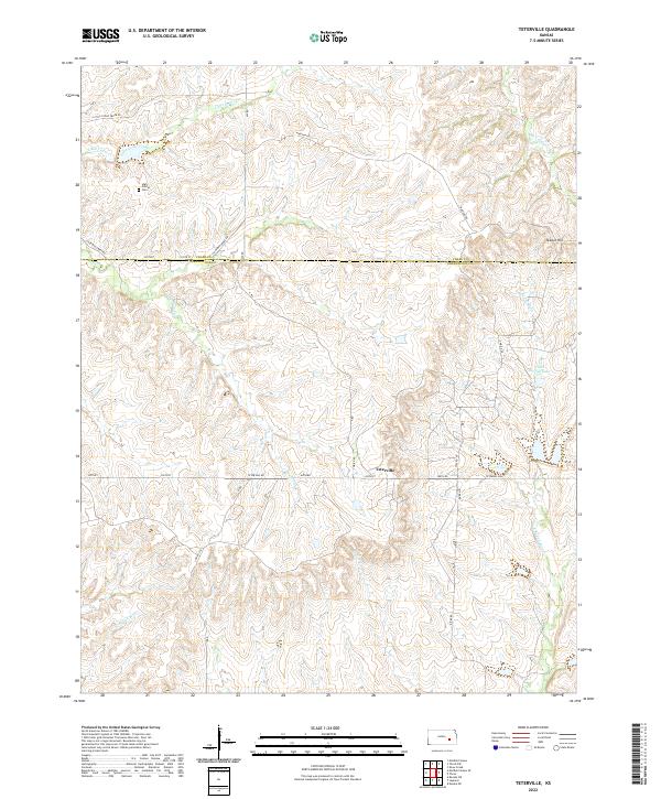 Teterville, KS — USGS 7.5-minute topo (2022)