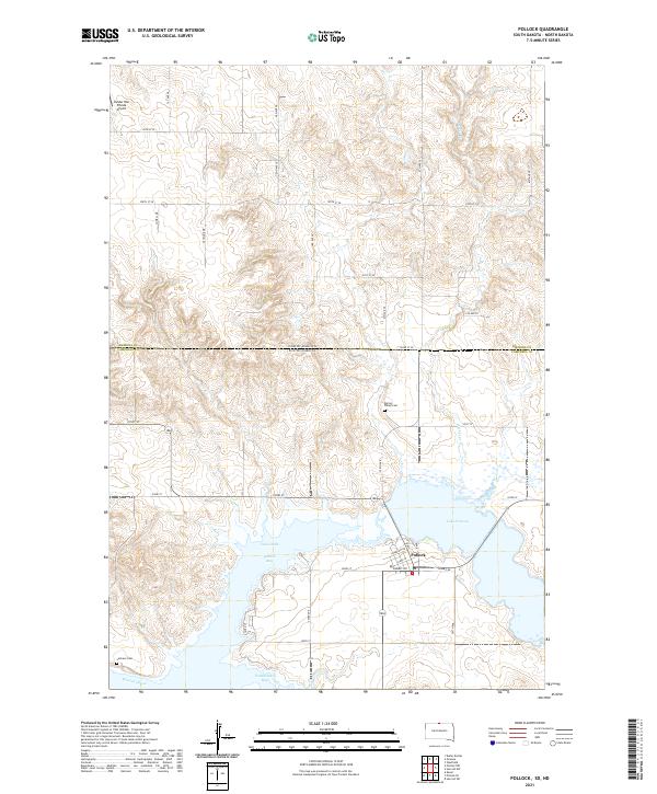 Pollock, SD-ND — USGS 7.5-minute topo (2021)