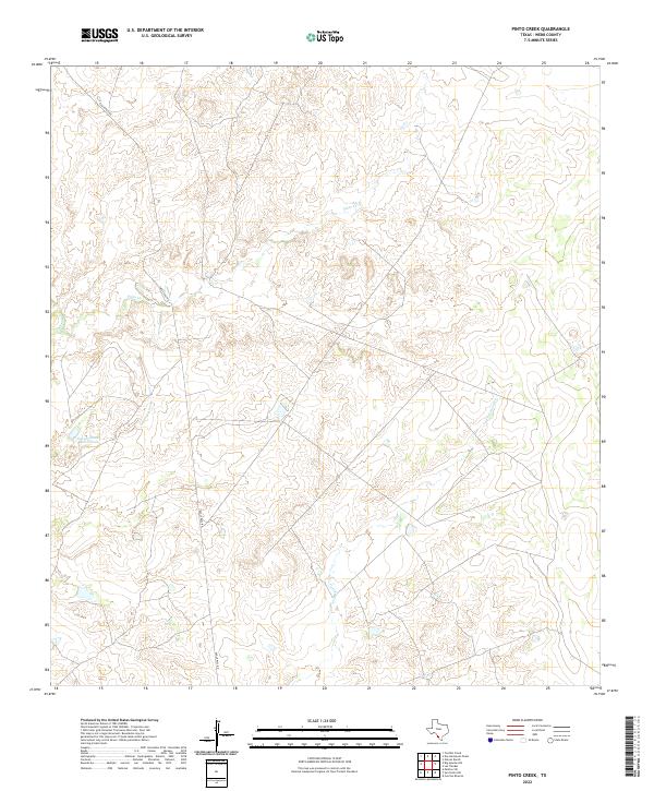 Pinto Creek, TX — USGS 7.5-minute topo (2022)