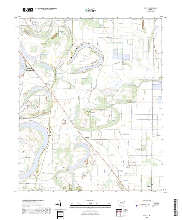 Scott, AR — USGS 7.5-minute topo (2024)