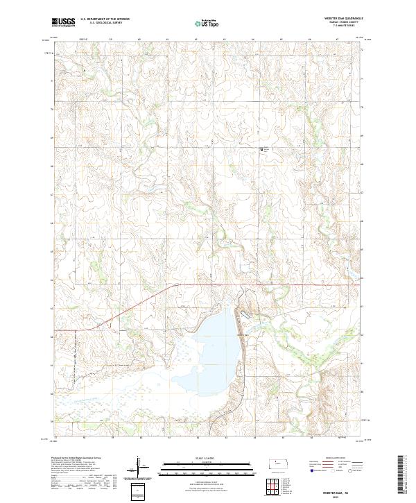 Webster Dam, KS — USGS 7.5-minute topo (2022)
