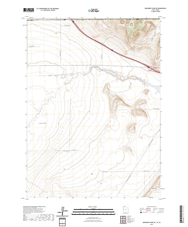 Monument Peak NE, UT-ID — USGS 7.5-minute topo (2023)