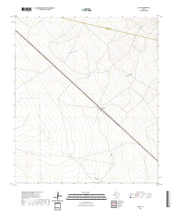 Ryan, TX — USGS 7.5-minute topo (2022)