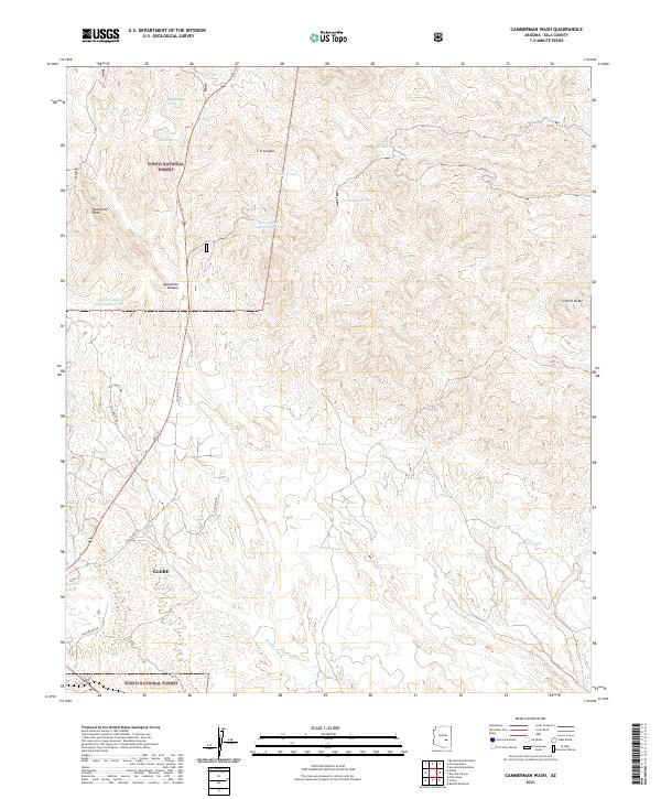 Cammerman Wash, AZ — USGS 7.5-minute topo (2021)