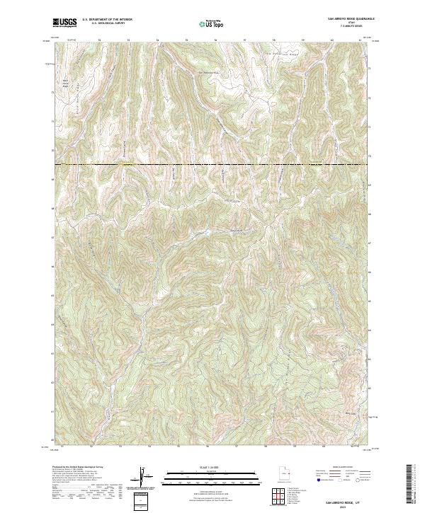 San Arroyo Ridge, UT — USGS 7.5-minute topo (2023)