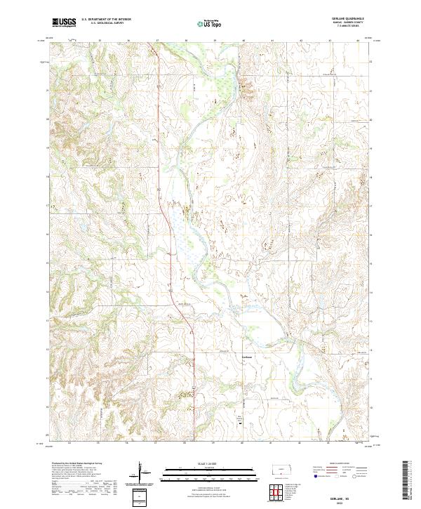 Gerlane, KS — USGS 7.5-minute topo (2022)