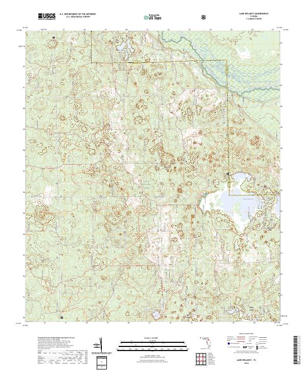 Lake Delancy, FL — USGS 7.5-minute topo (2024)
