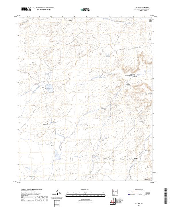 El Dado, NM — USGS 7.5-minute topo (2023)