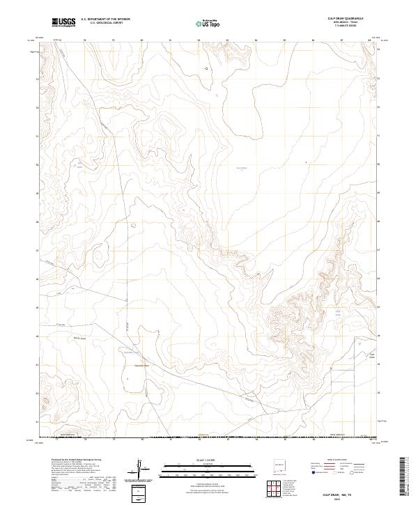 Culp Draw, NM-TX — USGS 7.5-minute topo (2023)