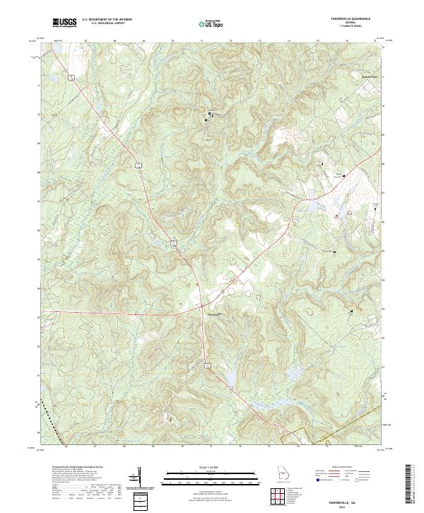 Tarversville, GA — USGS 7.5-minute topo (2024)
