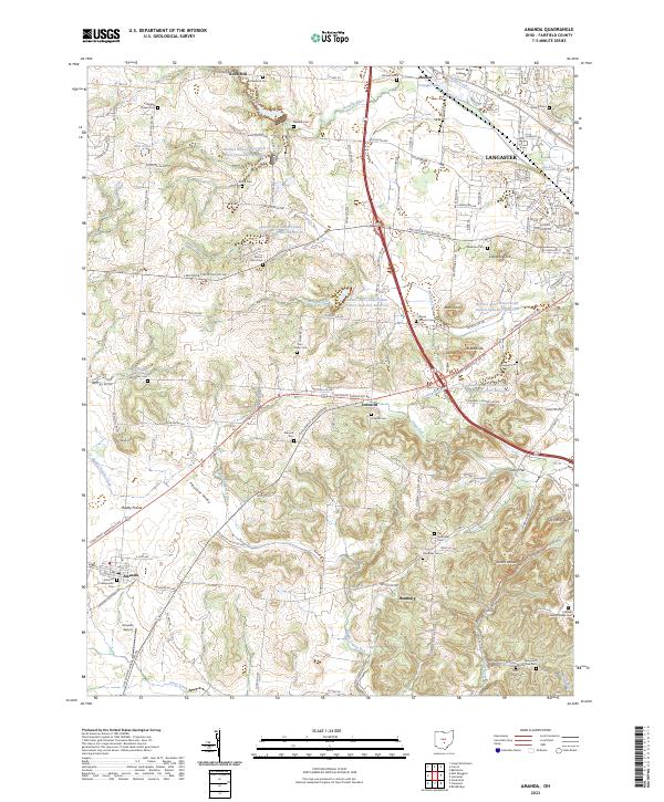 Amanda, OH — USGS 7.5-minute topo (2023)