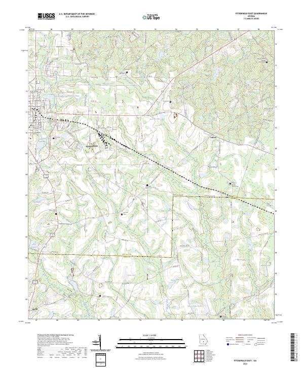 Fitzgerald East, GA — USGS 7.5-minute topo (2024)