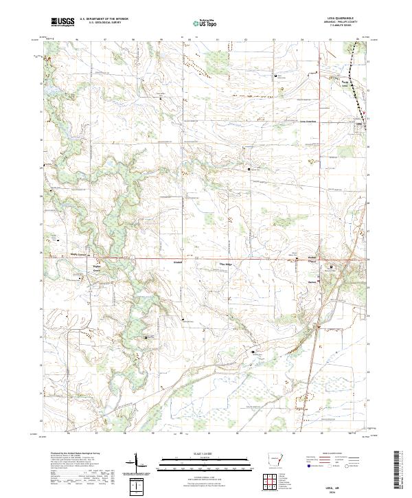 Lexa, AR — USGS 7.5-minute topo (2024)