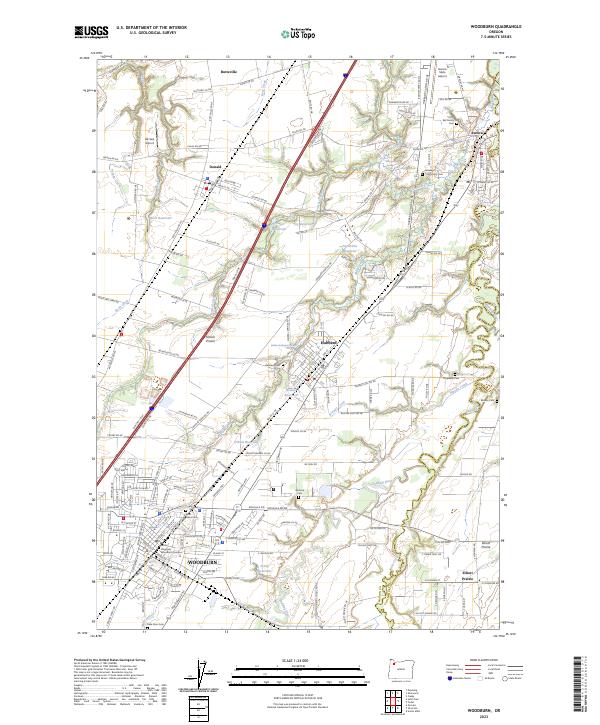 Woodburn, OR — USGS 7.5-minute topo (2023)