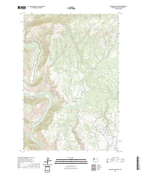 Grayback Mountain, WA — USGS 7.5-minute topo (2023)