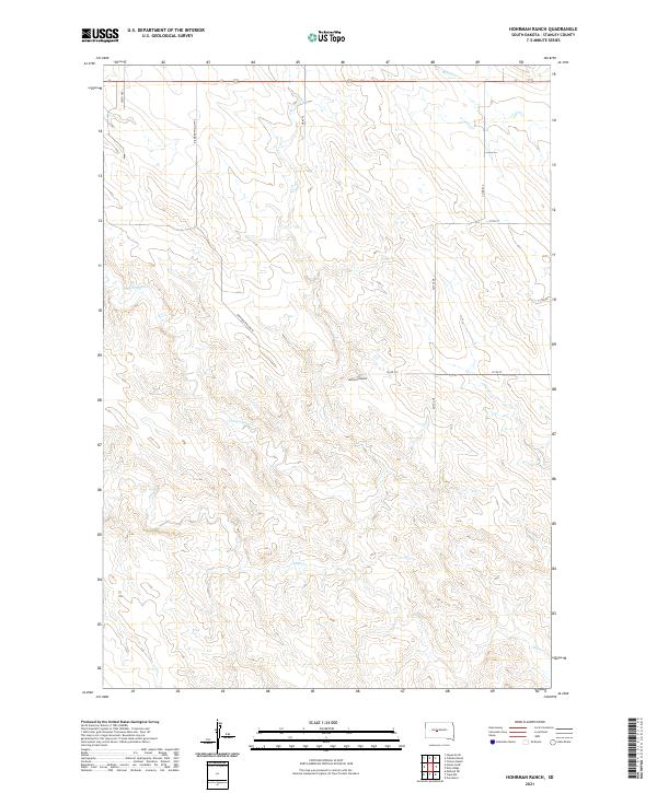 Hohrman Ranch, SD — USGS 7.5-minute topo (2021)