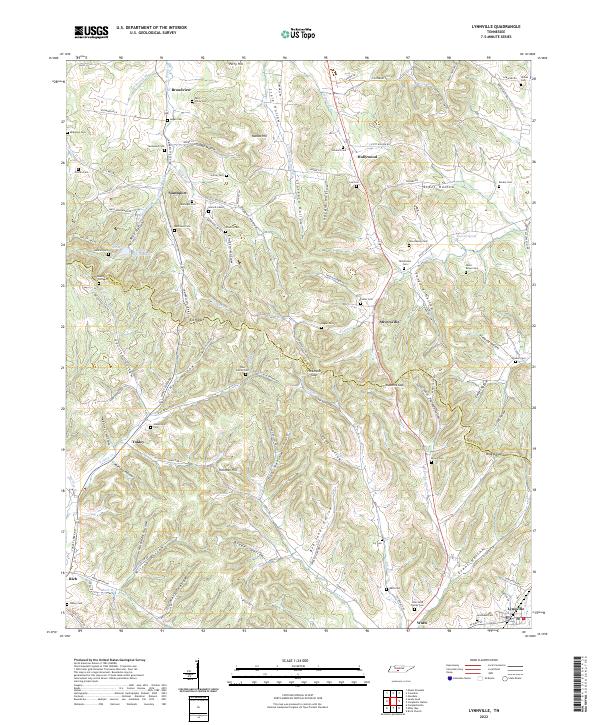 Lynnville, TN — USGS 7.5-minute topo (2022)