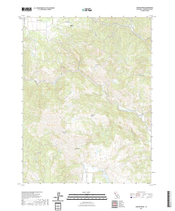 Jamison Ridge, CA — USGS 7.5-minute topo (2021)