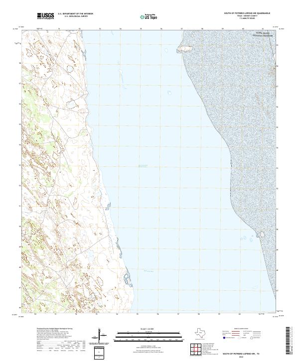 South of Potrero Lopeno NW, TX — USGS 7.5-minute topo (2022)