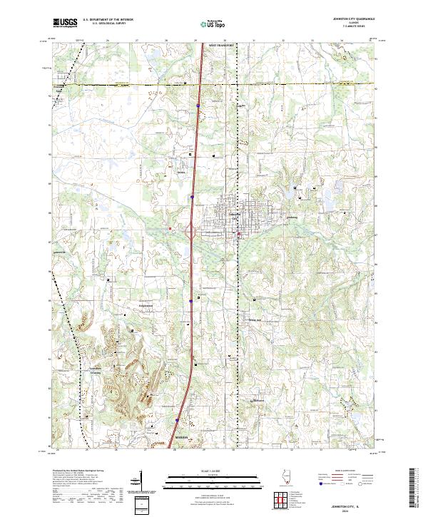 Johnston City, IL — USGS 7.5-minute topo (2024)