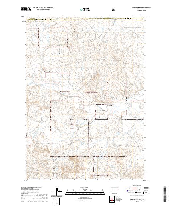 Fiddleback Ranch, WY — USGS 7.5-minute topo (2021)