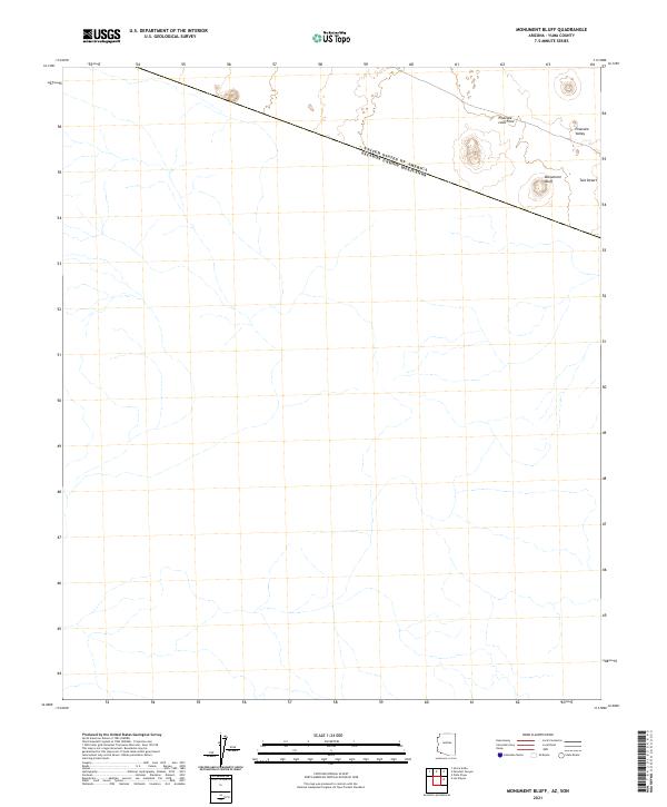 Monument Bluff, AZ,SON, US — USGS 7.5-minute topo (2021)