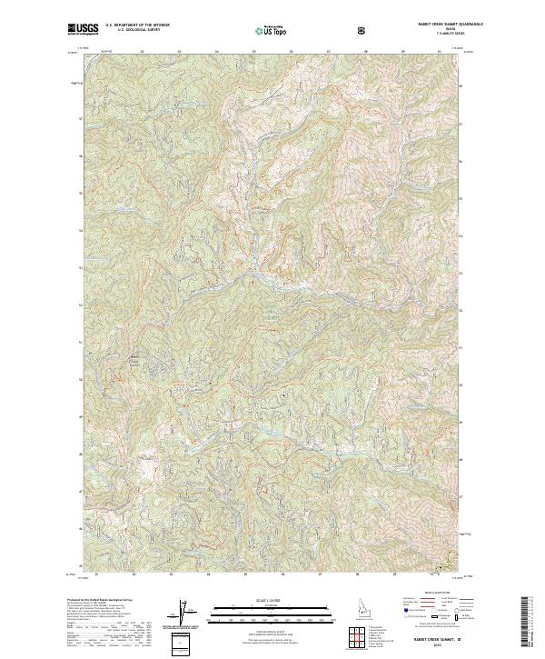 Rabbit Creek Summit, ID — USGS 7.5-minute topo (2023)