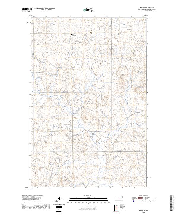 Regan SE, ND — USGS 7.5-minute topo (2024)