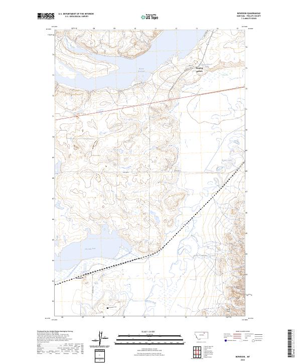 Bowdoin, MT — USGS 7.5-minute topo (2024)