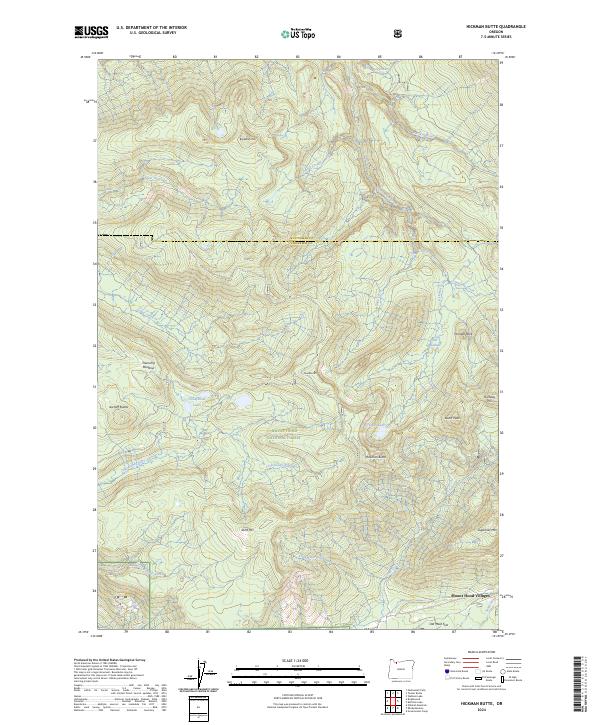 Hickman Butte, OR — USGS 7.5-minute topo (2024)