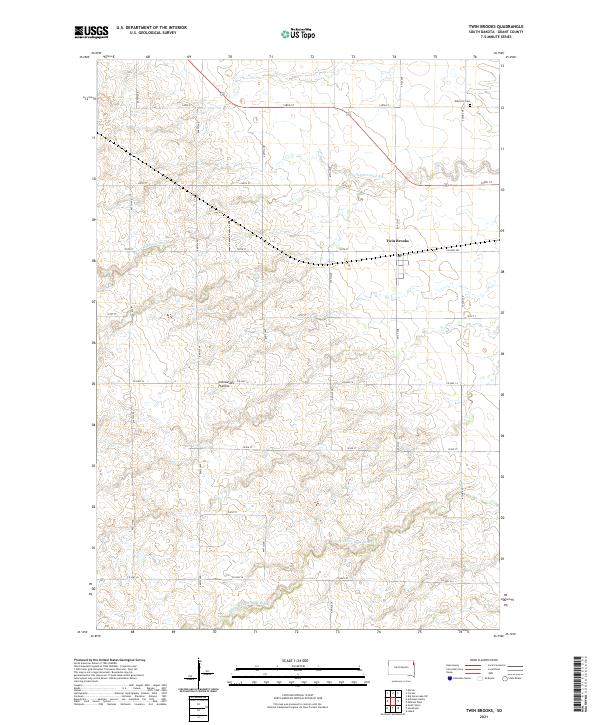 Twin Brooks, SD — USGS 7.5-minute topo (2021)