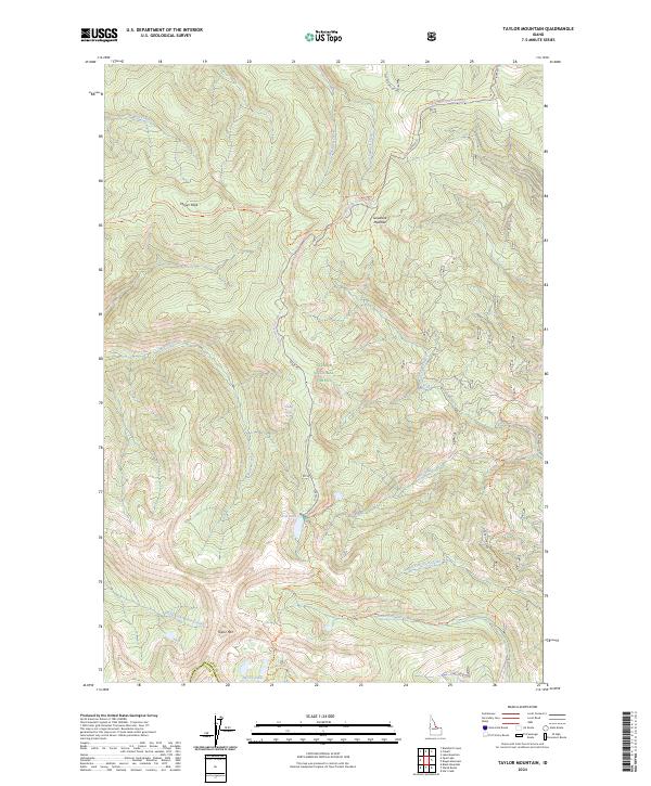 Taylor Mountain, ID — USGS 7.5-minute topo (2024)