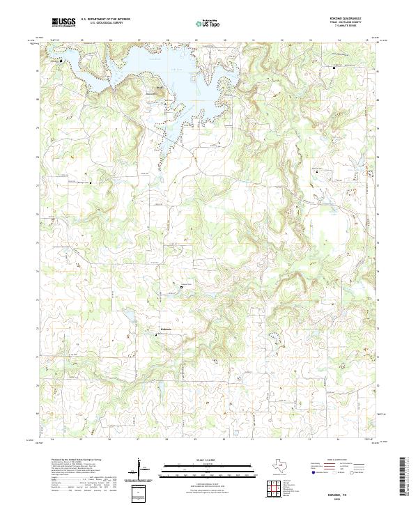 Kokomo, TX — USGS 7.5-minute topo (2022)