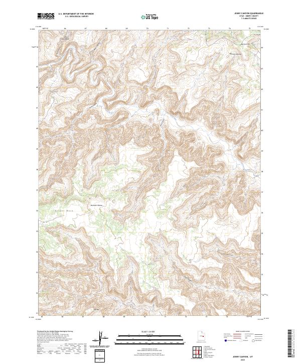 Jenny Canyon, UT — USGS 7.5-minute topo (2023)