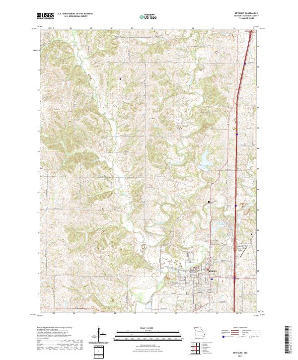 Bethany, MO — USGS 7.5-minute topo (2021)