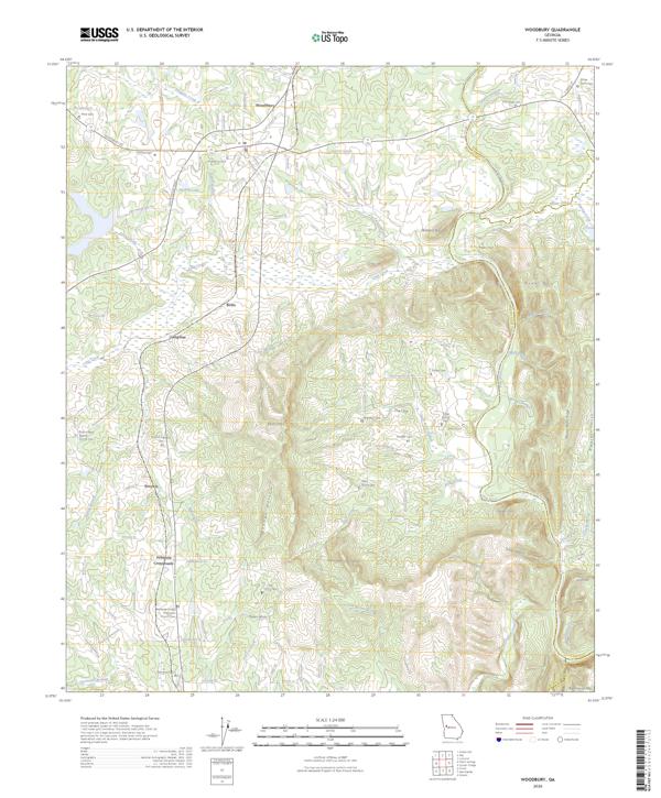 Woodbury, GA — USGS 7.5-minute topo (2026)