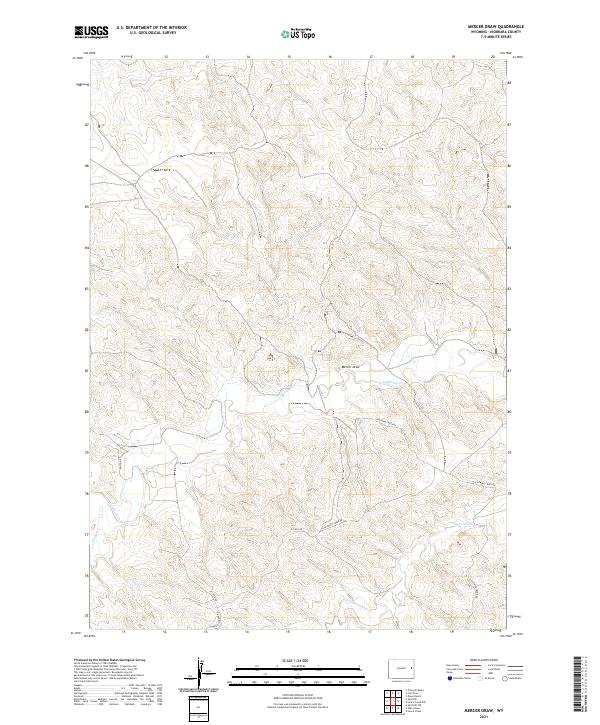 Mercer Draw, WY — USGS 7.5-minute topo (2021)