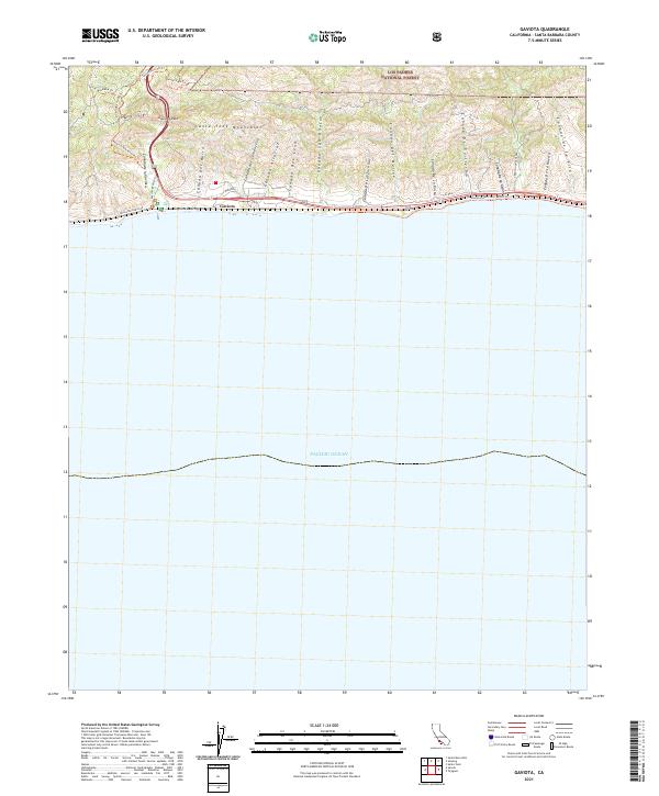 Gaviota, CA — USGS 7.5-minute topo (2021)