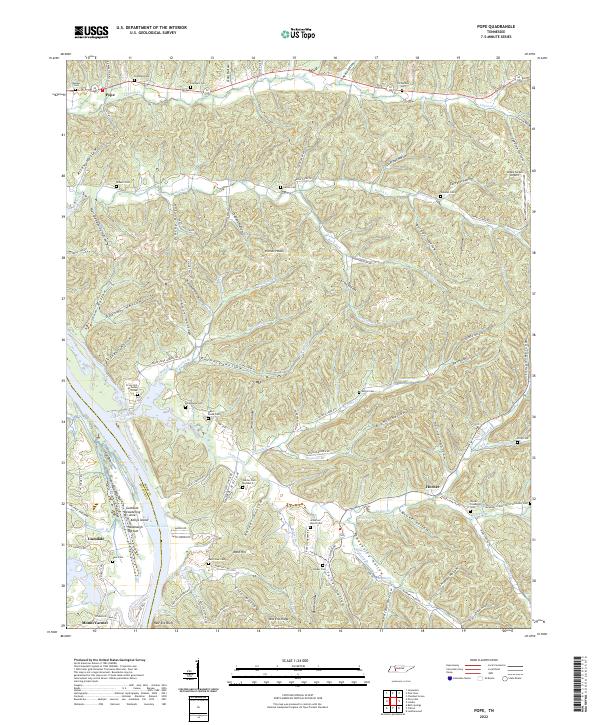 Pope, TN — USGS 7.5-minute topo (2022)