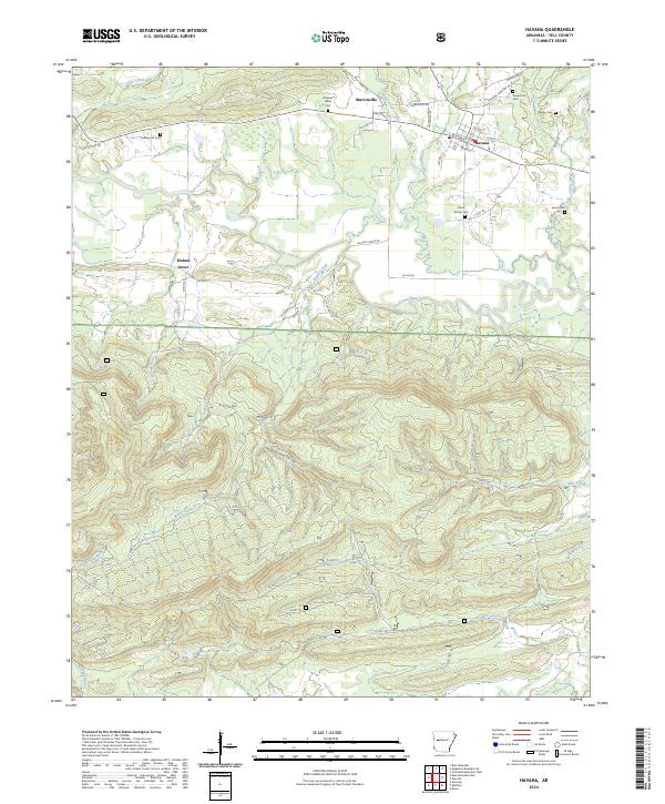 Havana, AR — USGS 7.5-minute topo (2024)