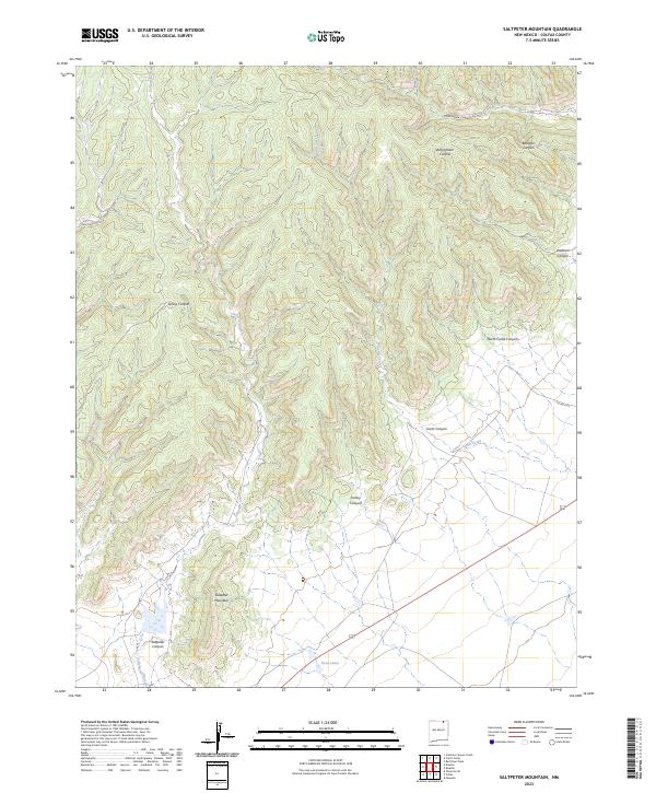 Saltpeter Mountain, NM — USGS 7.5-minute topo (2023)