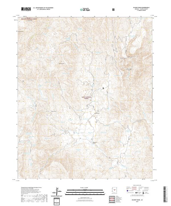 Bloody Basin, AZ — USGS 7.5-minute topo (2021)