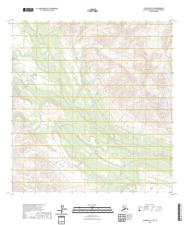 Talkeetna A-6 SE, AK — USGS 7.5-minute topo (2024)