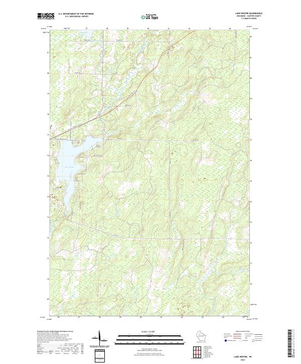 Lake Winter, WI — USGS 7.5-minute topo (2022)