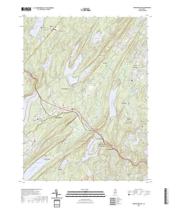 Newfoundland, NJ — USGS 7.5-minute topo (2023)