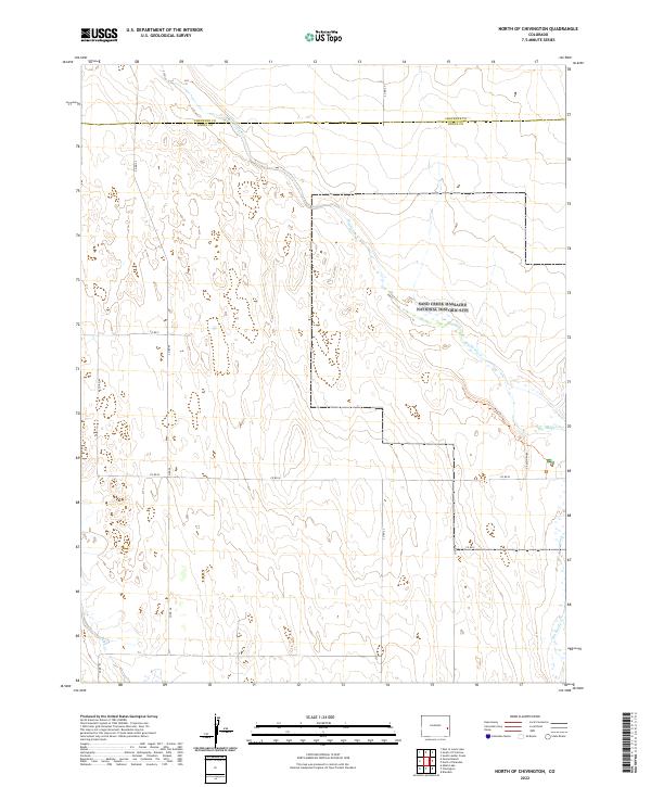 North of Chivington, CO — USGS 7.5-minute topo (2022)