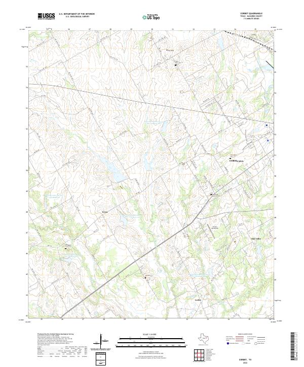 Corbet, TX — USGS 7.5-minute topo (2022)